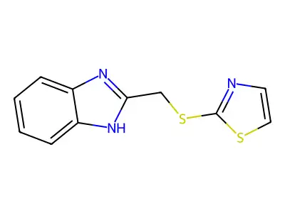 2-(1H-benzimidazol-2-ylmethylsulfanyl)-1,3-thiazole structure