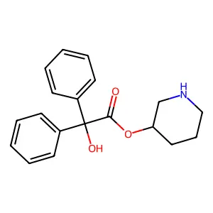 Piperidin-3-yl hydroxy(diphenyl)acetate structure