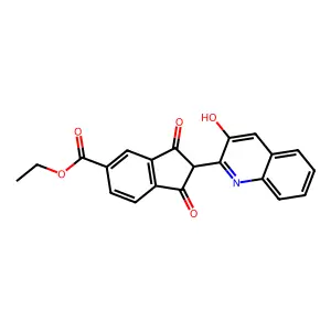 Ethyl 2,3-dihydro-2-(3-hydroxy-2-quinolyl)-1,3-dioxo-1H-indene-5-carboxylate structure