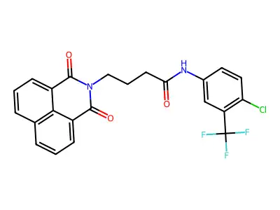 N-[4-chloro-3-(trifluoromethyl)phenyl]-4-(1,3-dioxobenzo[de]isoquinolin-2-yl)butanamide structure