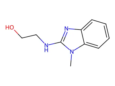 2-((1-methyl-1H-1,3-benzodiazol-2-yl)amino)ethan-1-ol structure