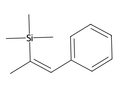 Trimethyl(1-phenylprop-1-en-2-yl)silane structure