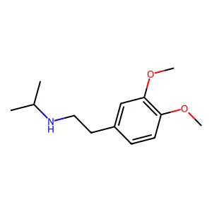 N-[2-(3,4-dimethoxyphenyl)ethyl]propan-2-amine structure