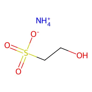 Ethanesulfonic acid, 2-hydroxy-, ammonium salt (1:1) structure