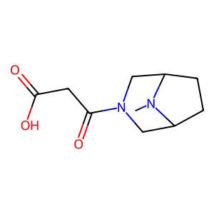 3-(Carboxyacetyl)-8-methyl-3,8-diazabicyclo(3.2.1)octane structure