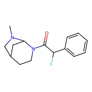 3,8-Diazabicyclo(3.2.1)octane, 3-(alpha-fluoro-alpha-phenyl)acetyl-8-methyl- structure