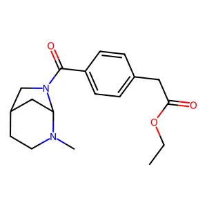 3,8-Diazabicyclo(3.2.1)octane, 8-((alpha-ethoxycarbonyl)-p-toluoyl)-3-methyl- structure