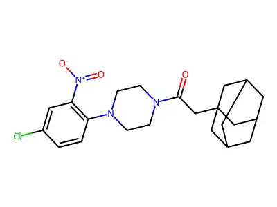2-(1-Adamantyl)-1-[4-(4-chloro-2-nitrophenyl)piperazin-1-yl]ethanone structure