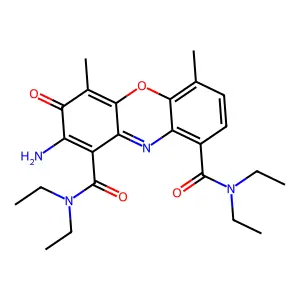 2-Amino-N,N,N',N'-tetraethyl-4,6-dimethyl-3-oxo-3H-phenoxazine-1,9-dicarboxamide structure