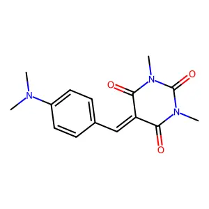 5-((4-(Dimethylamino)phenyl)methylene)-1,3-dimethylbarbituric acid structure