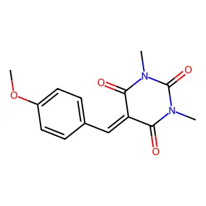 5-[(4-Methoxyphenyl)methylidene]-1,3-dimethyl-1,3-diazinane-2,4,6-trione structure