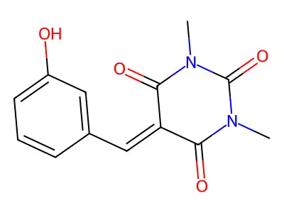 5-[(3-Hydroxyphenyl)methylidene]-1,3-dimethyl-1,3-diazinane-2,4,6-trione structure