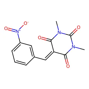 1,3-Dimethyl-5-[(3-nitrophenyl)methylidene]-1,3-diazinane-2,4,6-trione structure