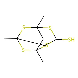 3,5,7-Trimethyl-2,4,6,8-tetrathiaadamantane-1-thiol structure