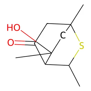 8-Hydroxy-1,3,8-trimethyl-2-thiabicyclo[2.2.2]octan-5-one structure