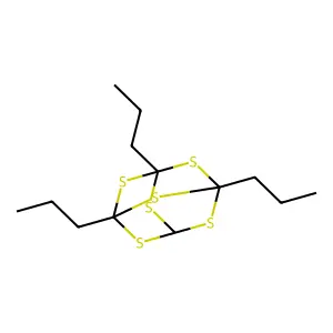 2,4,6,8,9,10-Hexathiatricyclo[3.3.1.1(3,7)]decane, 1,3,5-tripropyl- structure