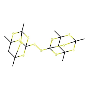 2,4,6,8,9-Pentathiatricyclo[3.3.1.1(3,7)]decane, 1,1'-dithiobis*3,5,7-trimethyl- structure