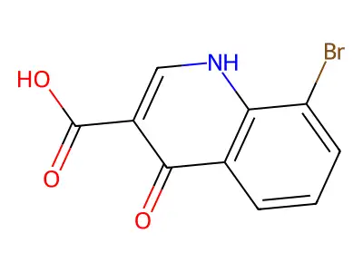 8-Bromo-4-hydroxyquinoline-3-carboxylic acid structure