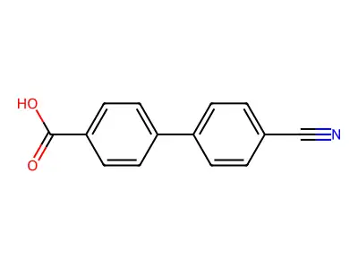 4'-Cyano[1,1'-biphenyl]-4-carboxylic acid structure