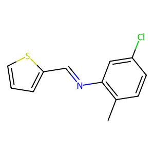 5-Chloro-N-(2-thienylmethylene)-O-toluidine structure
