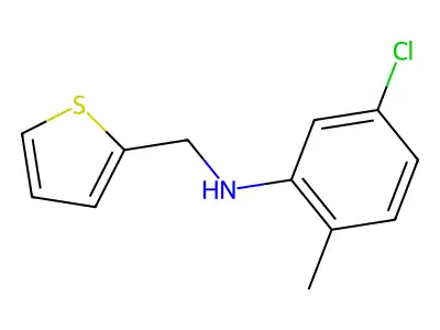 5-chloro-2-methyl-N-(thiophen-2-ylmethyl)aniline structure