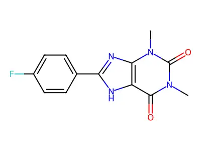 N1,N3-dimethyl-8-p-fluorophenylxanthine structure