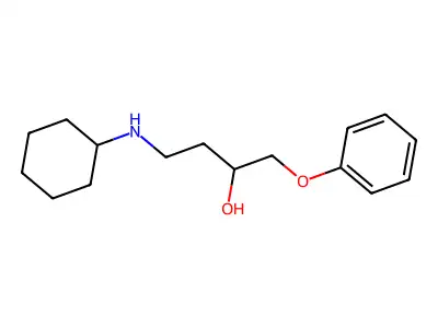 2-Butanol, 4-(cyclohexylamino)-1-phenoxy- structure