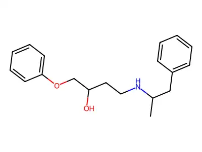 2-Butanol, 4-((1-methyl-2-phenylethyl)amino)-1-phenoxy- structure