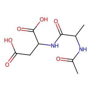 2-(2-Acetamidopropanoylamino)butanedioic acid structure