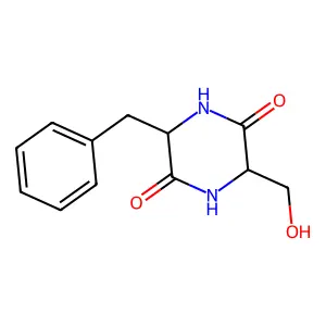 2,5-Piperazinedione, 3-(hydroxymethyl)-6-(phenylmethyl)- structure