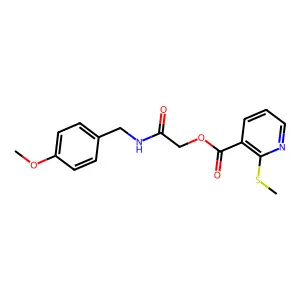2-((4-Methoxybenzyl)amino)-2-oxoethyl 2-(methylthio)nicotinate structure