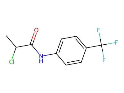 2-chloro-N-[4-(trifluoromethyl)phenyl]propanamide structure