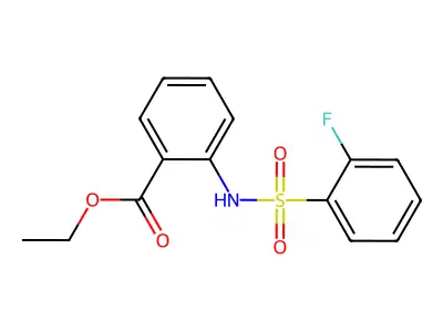 Ethyl 2-[(2-fluorophenyl)sulfonylamino]benzoate structure