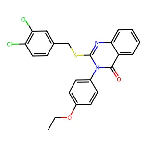 2-((3,4-Dichlorobenzyl)thio)-3-(4-ethoxyphenyl)-4(3H)-quinazolinone structure