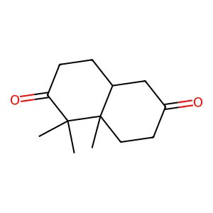2,6-Naphthalenedione, octahydro-1,1,8a-trimethyl-, cis- structure
