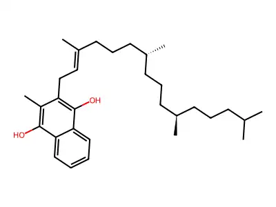 2-Methyl-3-(3,7,11,15-tetramethylhexadec-2-enyl)naphthalene-1,4-diol structure