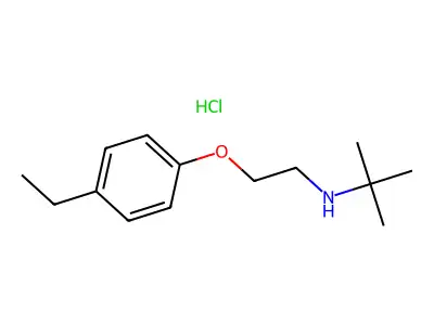 N-[2-(4-Ethylphenoxy)ethyl]-2-methylpropan-2-amine;hydrochloride structure