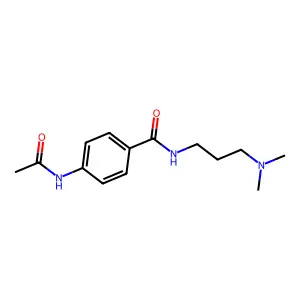 4-acetamido-N-[3-(dimethylamino)propyl]benzamide structure