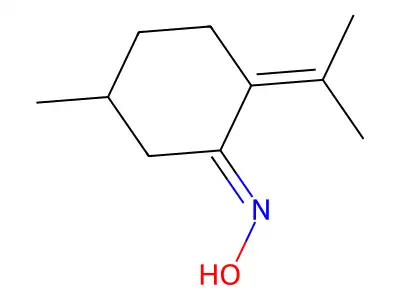 5-Methyl-2-(1-methylethylidene)cyclohexanone oxime structure