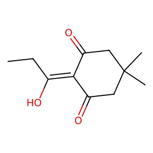 2-(1-Hydroxypropylidene)-5,5-dimethylcyclohexane-1,3-dione structure