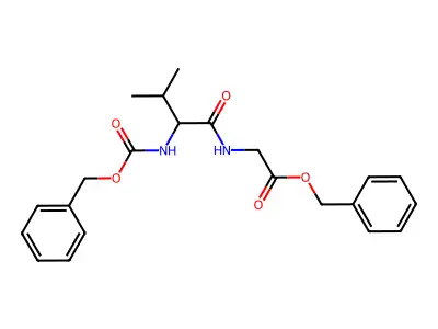 Carbobenzyloxy-L-valylglycine benzyl ester structure