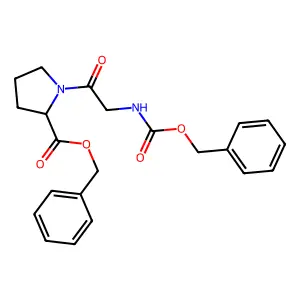Benzyl N-[(benzyloxy)carbonyl]glycylprolinate structure