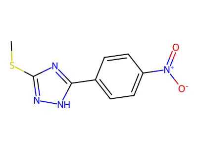 1H-1,2,4-Triazole, 3-(methylthio)-5-(4-nitrophenyl)- structure