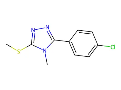 3-(4-Chlorophenyl)-4-methyl-5-(methylthio)-4H-1,2,4-triazole structure