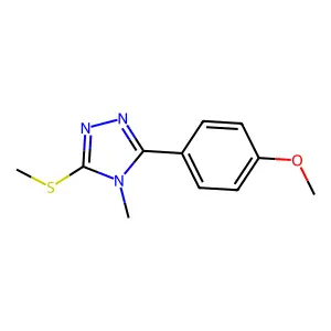 4H-1,2,4-Triazole, 3-(4-methoxyphenyl)-4-methyl-5-(methylthio)- structure