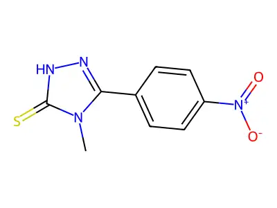 4-methyl-5-(4-nitrophenyl)-4H-1,2,4-triazole-3-thiol structure