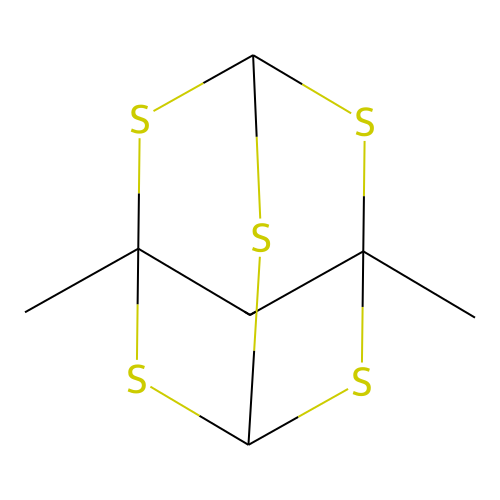 2,4,6,8,9-Pentathiatricyclo[3.3.1.1(3,7)]decane, 3,7-dimethyl- structure