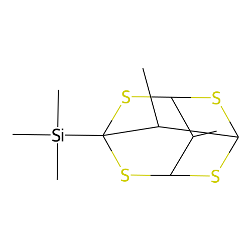 9,10-Dimethyl-1-(trimethylsilyl)-2,4,6,8-tetrathiaadamantane structure