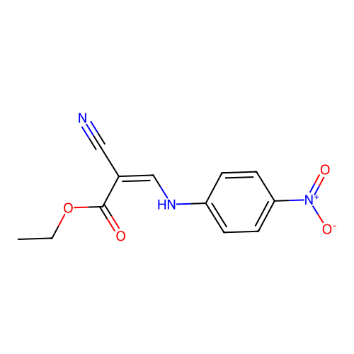 ethyl (Z)-2-cyano-3-(4-nitroanilino)prop-2-enoate structure