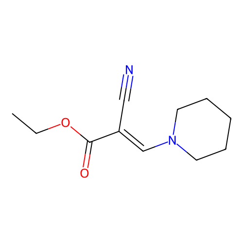 1-Piperidineacrylic acid, alpha-cyano-, ethyl ester structure